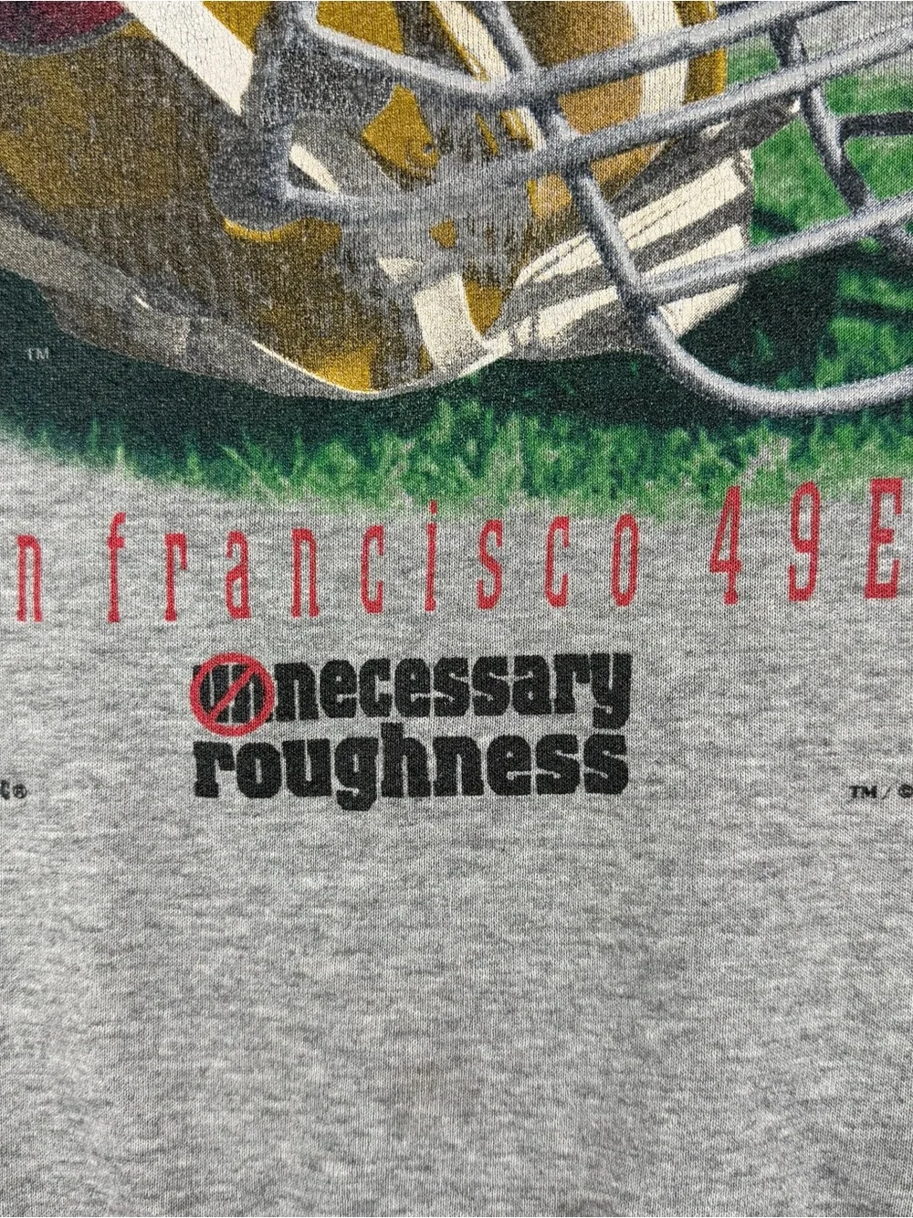 Vintage San Francisco 49ers Crewneck Sweater Mens Medium Grey Lee Sport NFL 90s